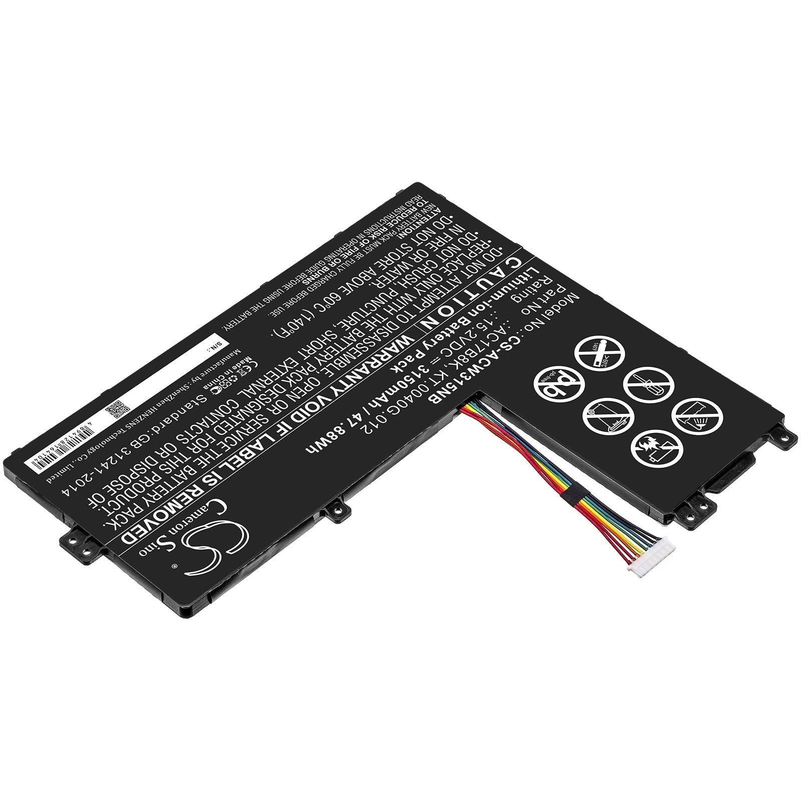 Li-ion Battery fits Acer, Sf315-52g-51hv, Sf315-52g-55ew 15.2V, 3150mAh Notebook & Laptop Cameron Sino Technology Limited
