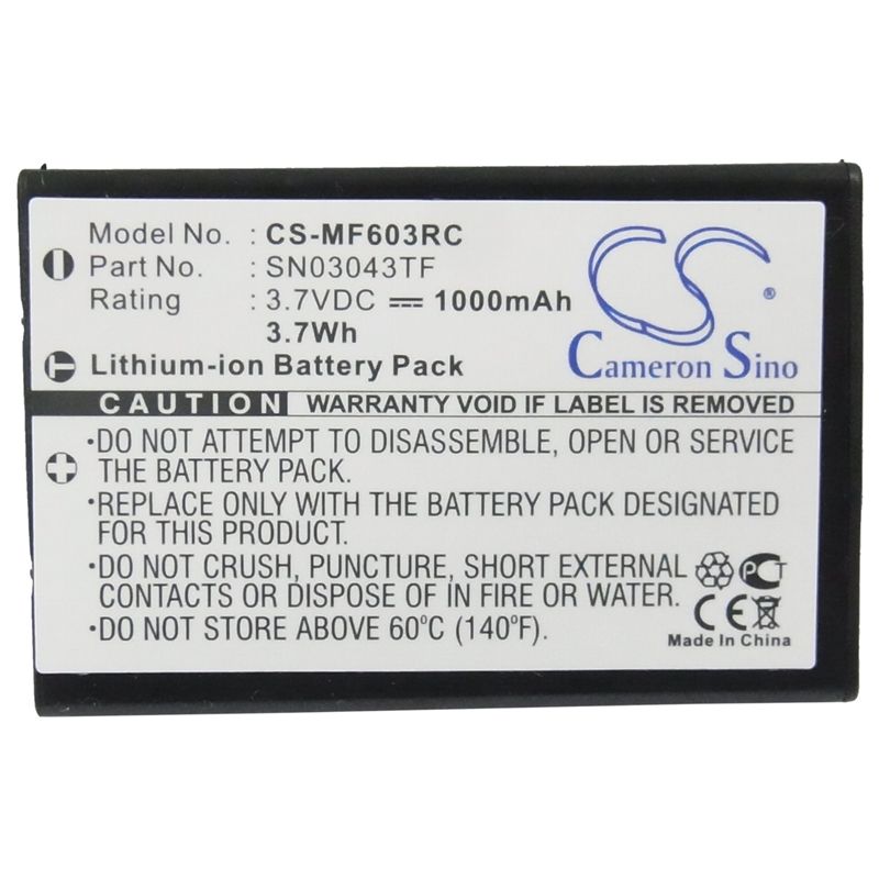 Li-ion Battery Fits Acoustic Research, Arrx18g, Nevo, C3 3.7v, 1000mah Remote Control Cameron Sino Technology Limited