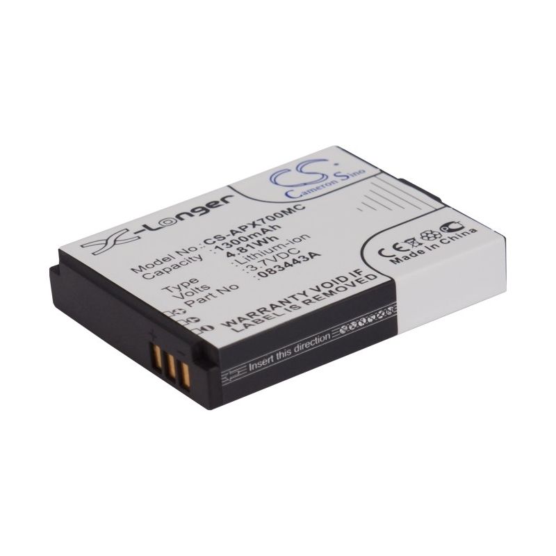 Li-ion Battery fits Actionpro, Isaw A1, Isaw A2 Ace, Isaw A3 3.7V, 1300mAh Camera Cameron Sino Technology Limited