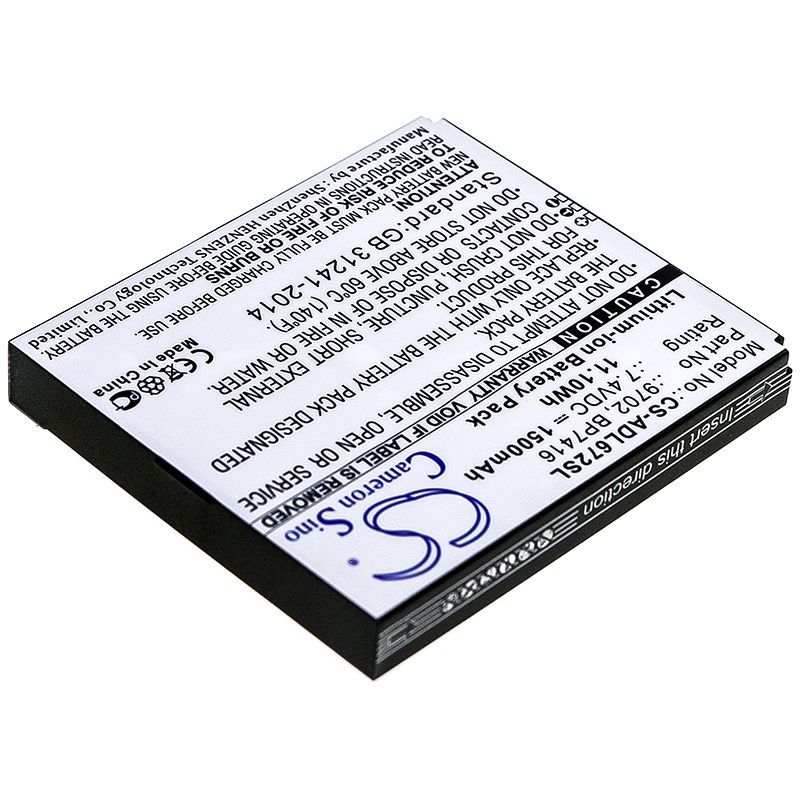 Li-ion Battery fits Additel, 672, Adt 672 7.4V, 1500mAh Equipment & Survey & Test Cameron Sino Technology Limited