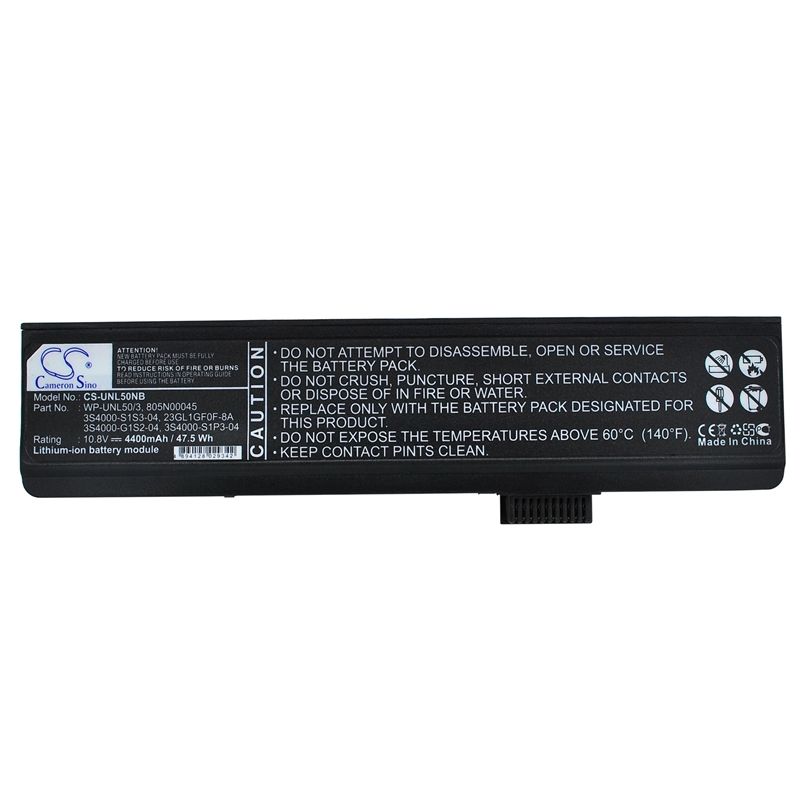 Li-ion Battery Fits Advent, 7109a, 7109b, 7113 10.8v, 4400mah Notebook & Laptop Cameron Sino Technology Limited