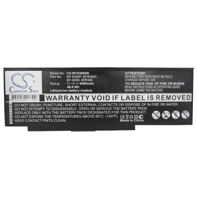 Li-ion Battery Fits Advent, 8089p, 8389, 8889 11.1v, 4400mah Notebook & Laptop Cameron Sino Technology Limited