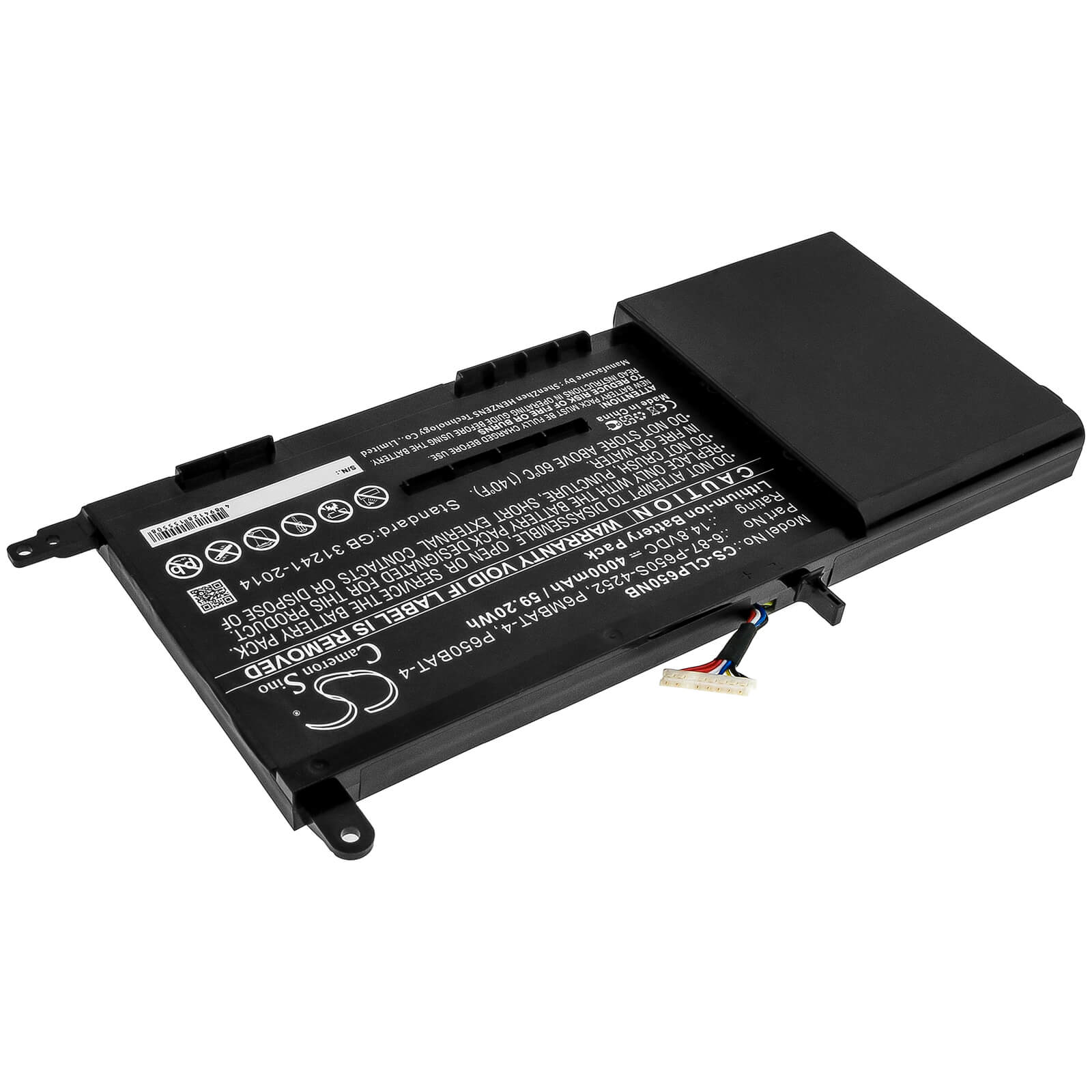 Li-ion Battery fits Advent, T5, Clevo 14.8V, 4000mAh Notebook & Laptop Cameron Sino Technology Limited