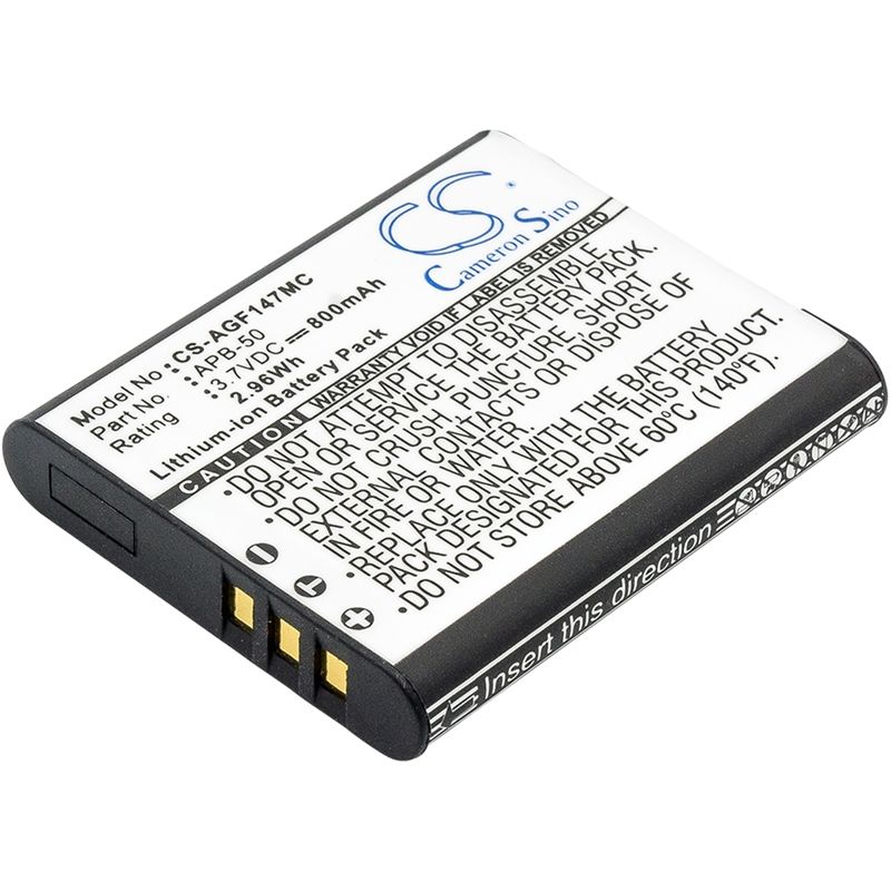 Li-ion Battery fits Agfa, Optima 147, Optima 147 3.7V, 800mAh Camera Cameron Sino Technology Limited