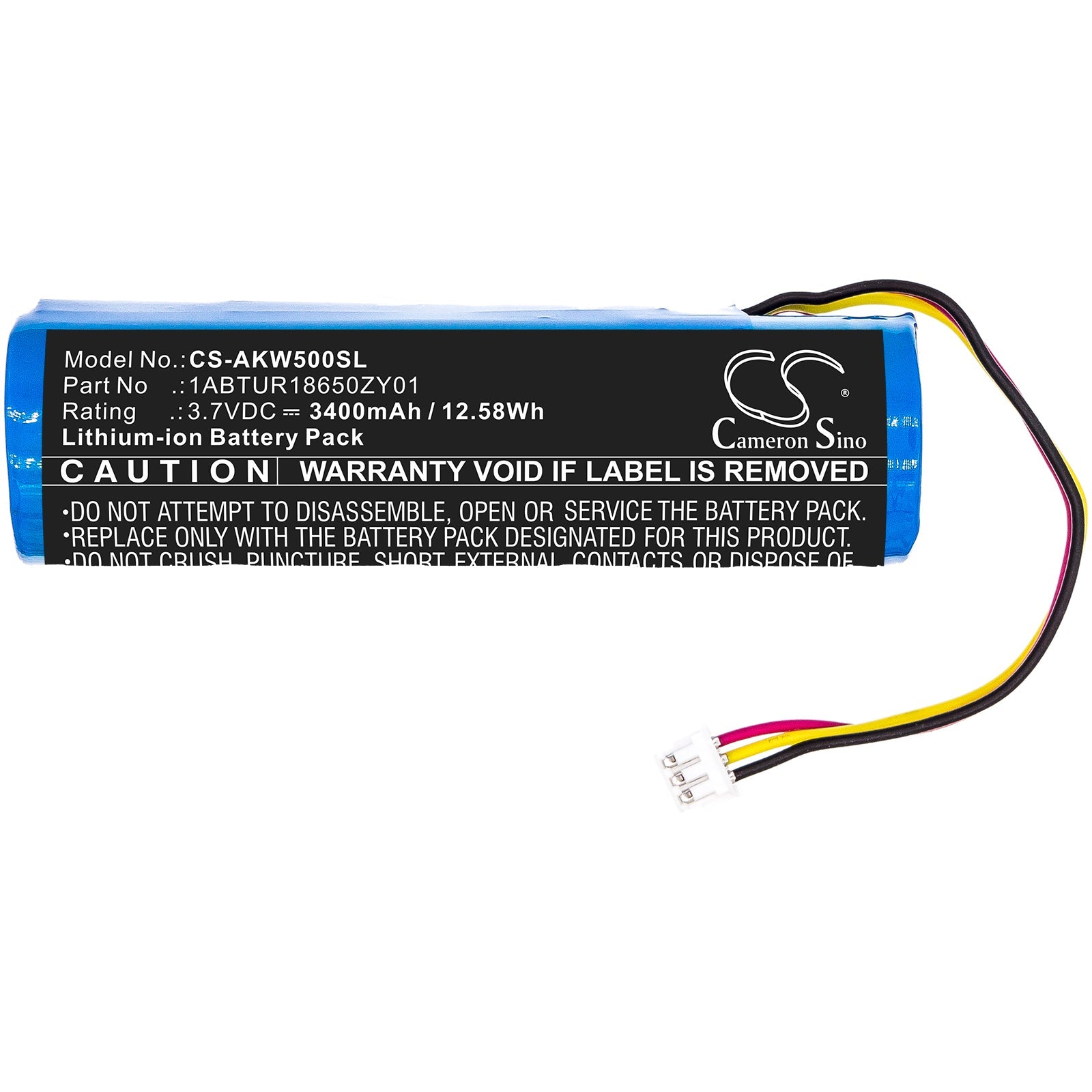 Li-ion Battery fits Akai, 5000 Solo, Ewi 5000 3.7V, 3400mAh Amplifier Cameron Sino Technology Limited