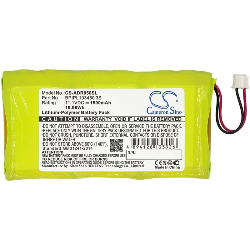 Li-ion Battery fits Albrecht, Dr 850, Dr-850, 11.1V, 1800mAh DAB Digital Cameron Sino Technology Limited