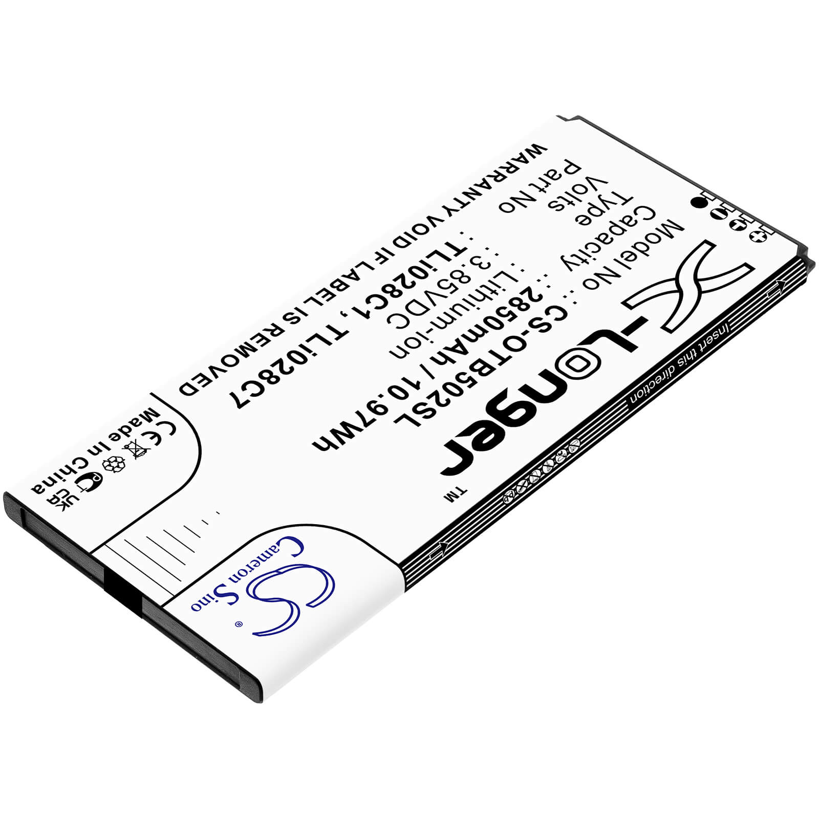 Li-ion Battery fits Alcatel, 1b 2020, Ot-5002a 3.85V, 2850mAh / 10.97Wh Mobile & SmartPhone Cameron Sino Technology Limited