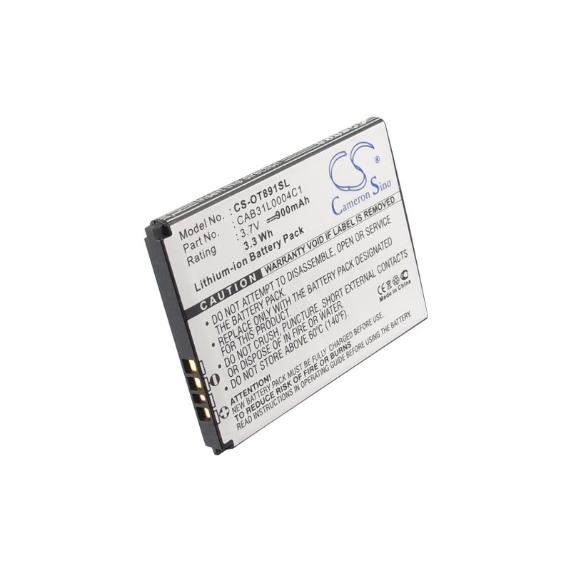 Li-ion Battery fits Alcatel, a382g, one touch 155, one touch 808 3.7V, 900mAh Mobile & SmartPhone Cameron Sino Technology Limited