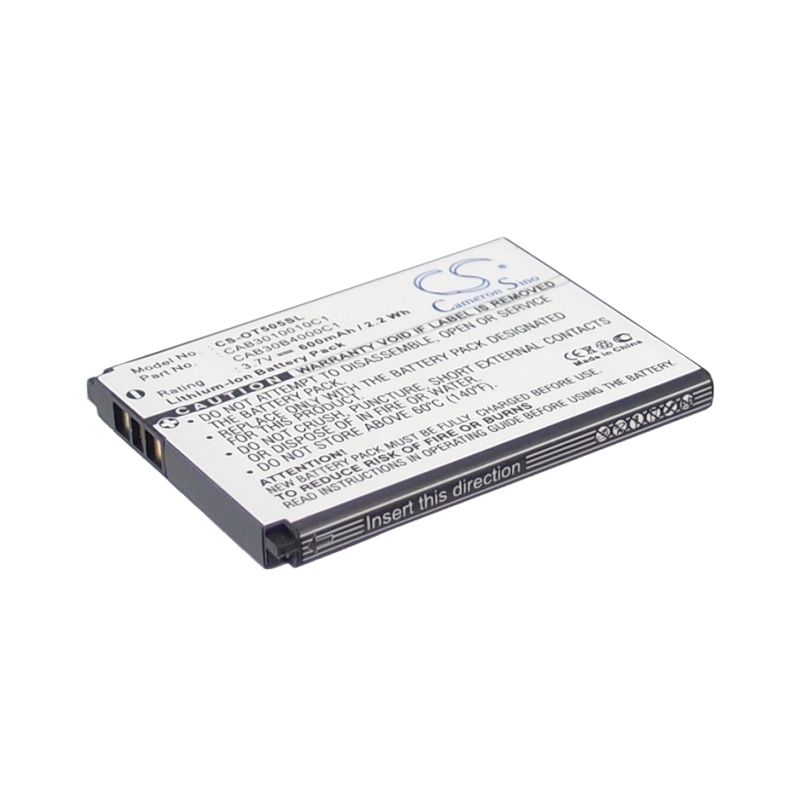 Li-ion Battery fits Alcatel, gyari, one touch 108, one touch 109 3.7V, 600mAh Mobile & SmartPhone Cameron Sino Technology Limited