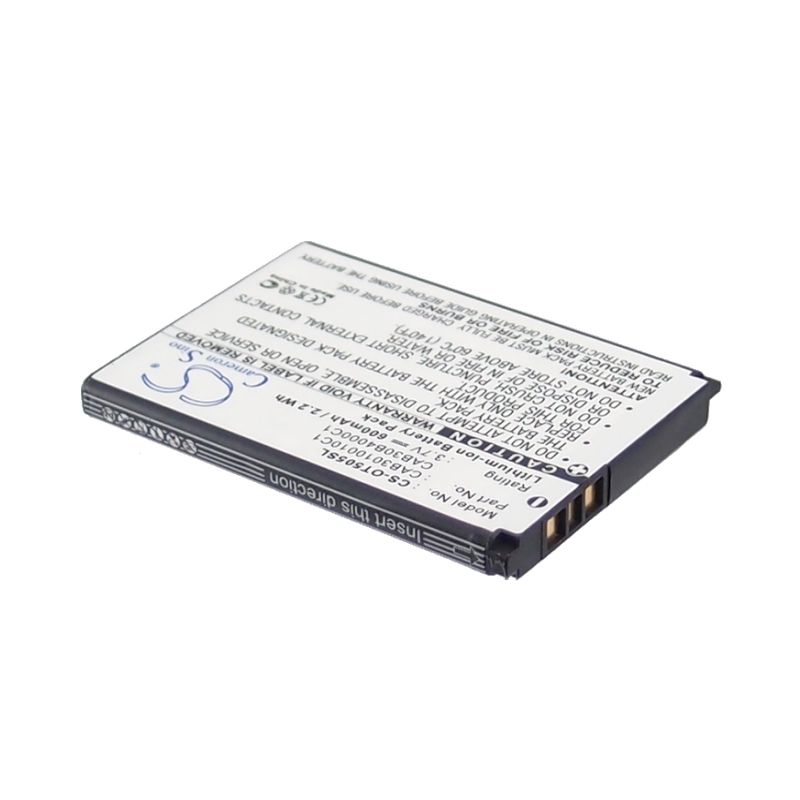 Li-ion Battery fits Alcatel, gyari, one touch 108, one touch 109 3.7V, 600mAh Mobile & SmartPhone Cameron Sino Technology Limited