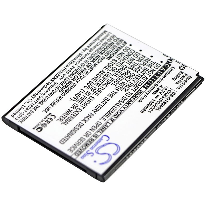Li-ion Battery fits Alcatel, one touc pop, one touc pop c1, one touc pop c2 3.7V, 1300mAh Mobile & SmartPhone Cameron Sino Technology Limited