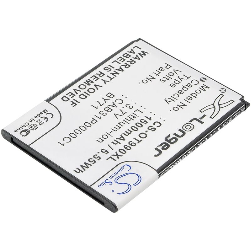 Li-ion Battery fits Alcatel, one touc pop, one touc pop c1, one touc pop c2 3.7V, 1500mAh Mobile & SmartPhone Cameron Sino Technology Limited