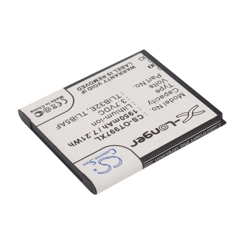 Li-ion Battery fits Alcatel, One Touch 5035, One Touch 5035d, One Touch 997 3.7V, 1950mAh Hotspot Cameron Sino Technology Limited