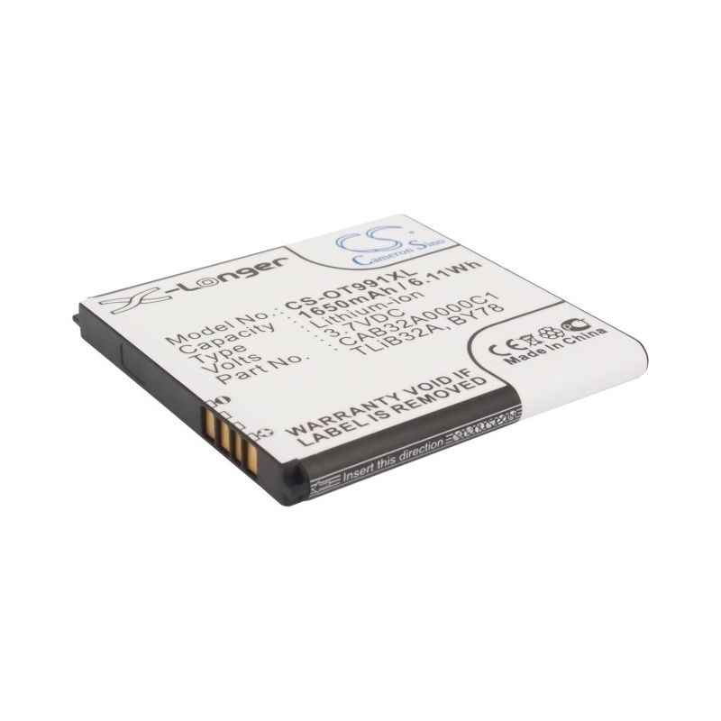 Li-ion Battery fits Alcatel, one touch 6010, one touch 6010d, one touch 916 3.7V, 1650mAh Mobile & SmartPhone Cameron Sino Technology Limited
