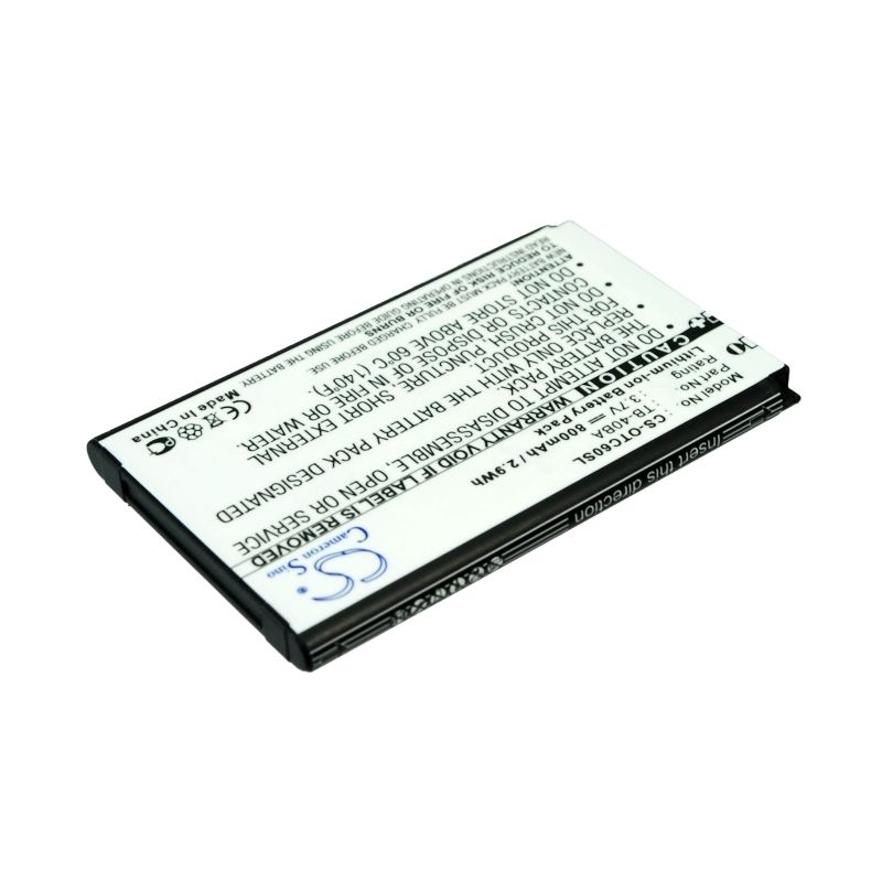 Li-ion Battery fits Alcatel, one touch c60, ot-c60, tcl 3.7V, 800mAh Mobile, SmartPhone Cameron Sino Technology Limited