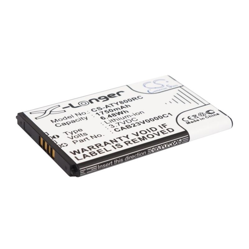 Li-ion Battery Fits Alcatel, One Touch Link Y580, One Touch Link Y800, One Touch Link Y800z 3.7v, 1750mah Hotspot Cameron Sino Technology Limited
