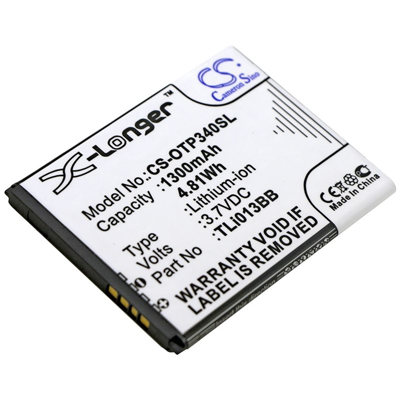 Li-ion Battery fits Alcatel, one touch pixi 3 4.0, one touch pixi 3 4.0 3g, ot-4013 3.7V, 1300mAh Mobile & SmartPhone Cameron Sino Technology Limited