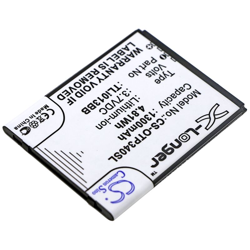 Li-ion Battery fits Alcatel, one touch pixi 3 4.0, one touch pixi 3 4.0 3g, ot-4013 3.7V, 1300mAh Mobile & SmartPhone Cameron Sino Technology Limited