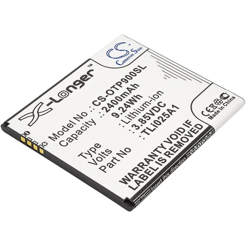Li-ion Battery fits Alcatel, one touch pixi 4 6", one touch pixi 4 6.0 lte, ot-9001a 3.85V, 2400mAh Mobile & SmartPhone Cameron Sino Technology Limited