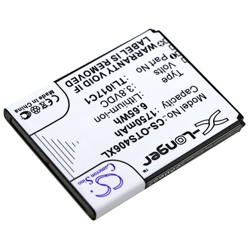 Li-ion Battery Fits Alcatel, One Touch Pop 3 4.5, One Touch Streak, Ot-4060 3.8v, 1750mah Mobile & SmartPhone Cameron Sino Technology Limited