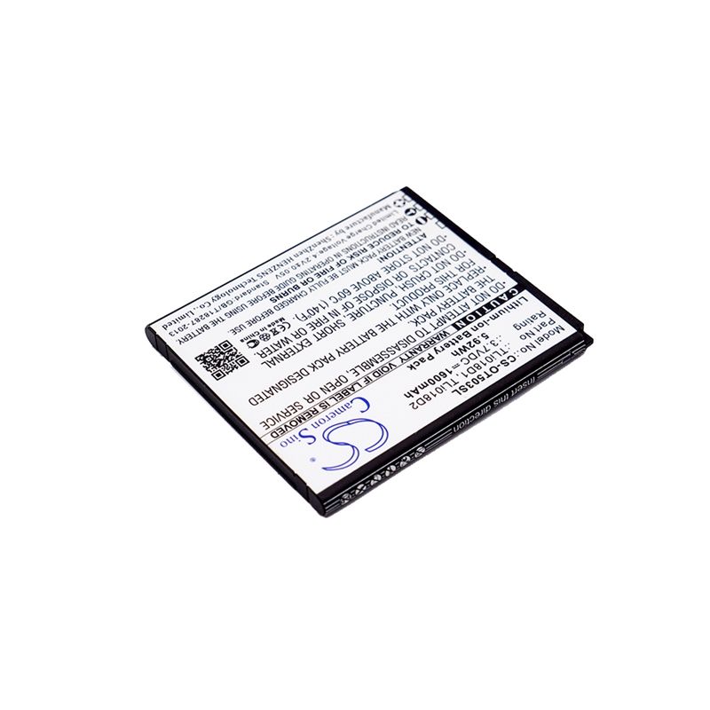 Li-ion Battery fits Alcatel, One Touch Pop 3 (5), One Touch Pop 3 (5) 4g, One Touch Pop 3 5" 3.7V, 1600mAh Hotspot Cameron Sino Technology Limited