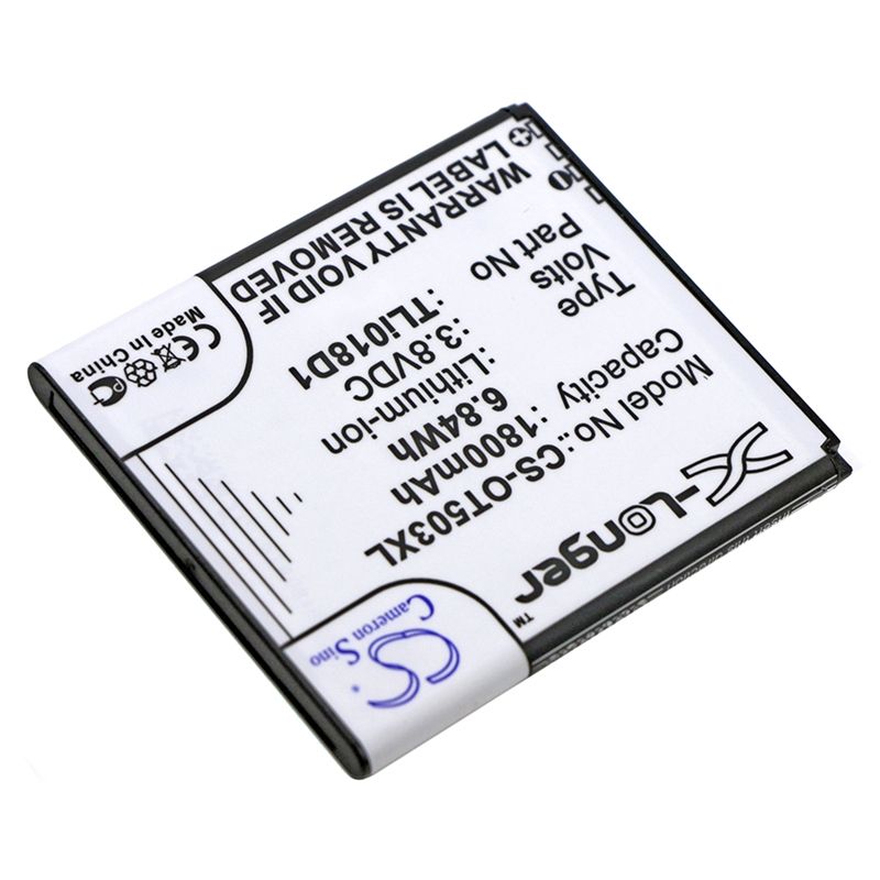 Li-ion Battery Fits Alcatel, One Touch Pop 3 (5), One Touch Pop 3 (5) 4g, One Touch Pop 3 5" 3.8v, 1800mah Hotspot Cameron Sino Technology Limited