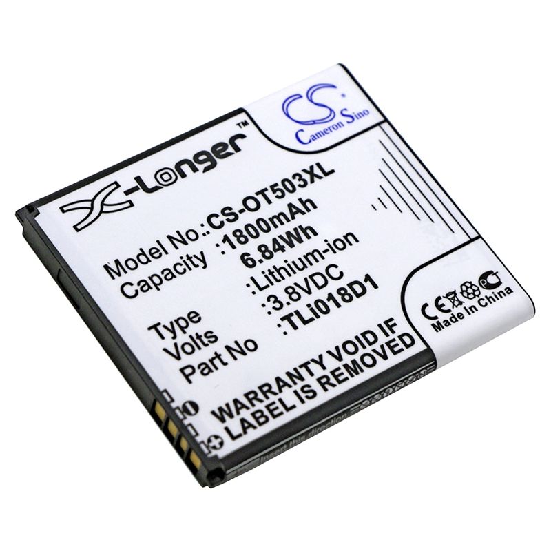 Li-ion Battery Fits Alcatel, One Touch Pop 3 (5), One Touch Pop 3 (5) 4g, One Touch Pop 3 5" 3.8v, 1800mah Hotspot Cameron Sino Technology Limited