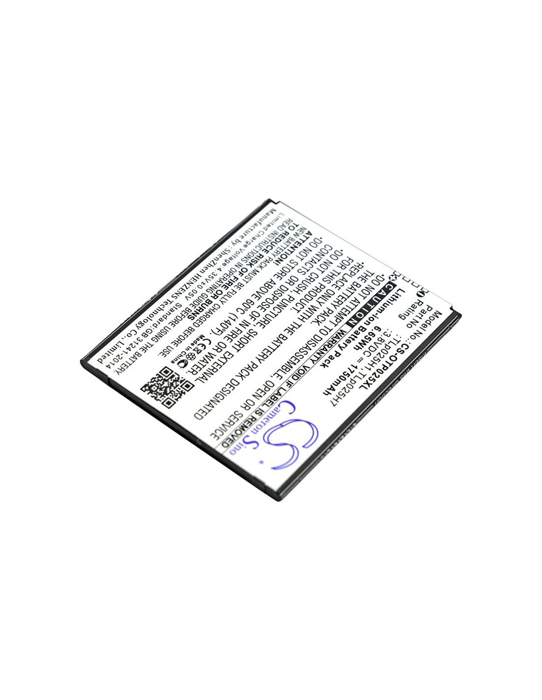 Li-ion Battery fits Alcatel, one touch pop 4, one touch pop 4 lte, ot-5051 3.8V, 1750mAh Mobile & SmartPhone Cameron Sino Technology Limited
