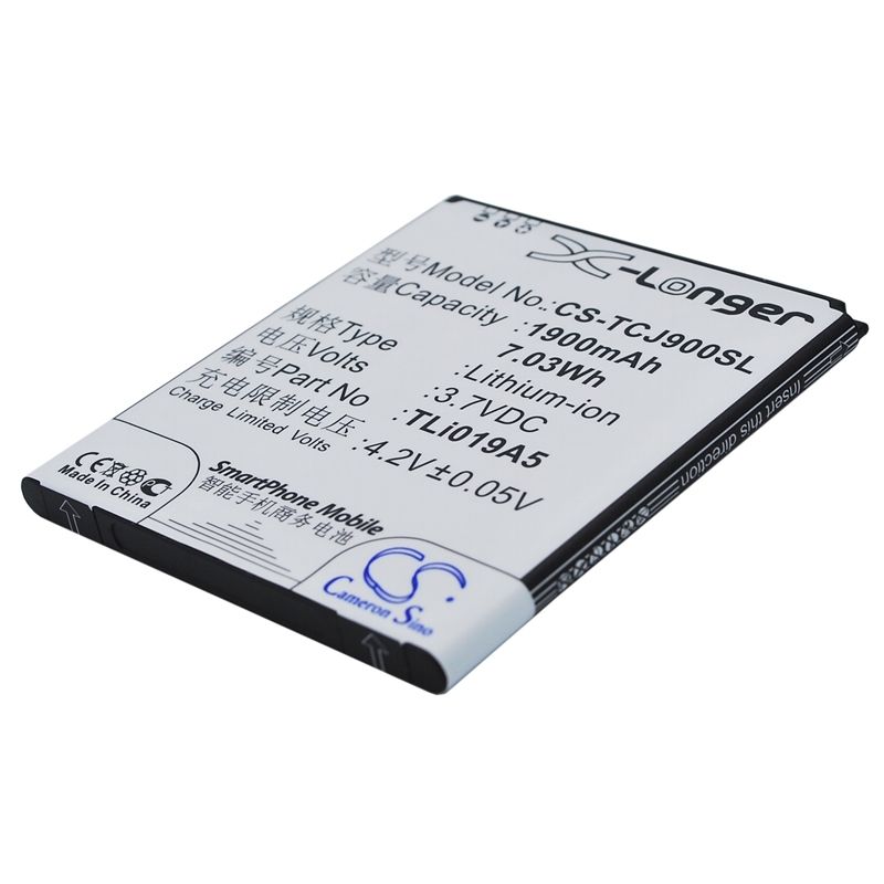 Li-ion Battery fits Alcatel, one touch pop d7, tcl, j900c 3.7V, 1900mAh Mobile, SmartPhone Cameron Sino Technology Limited (Suspended)