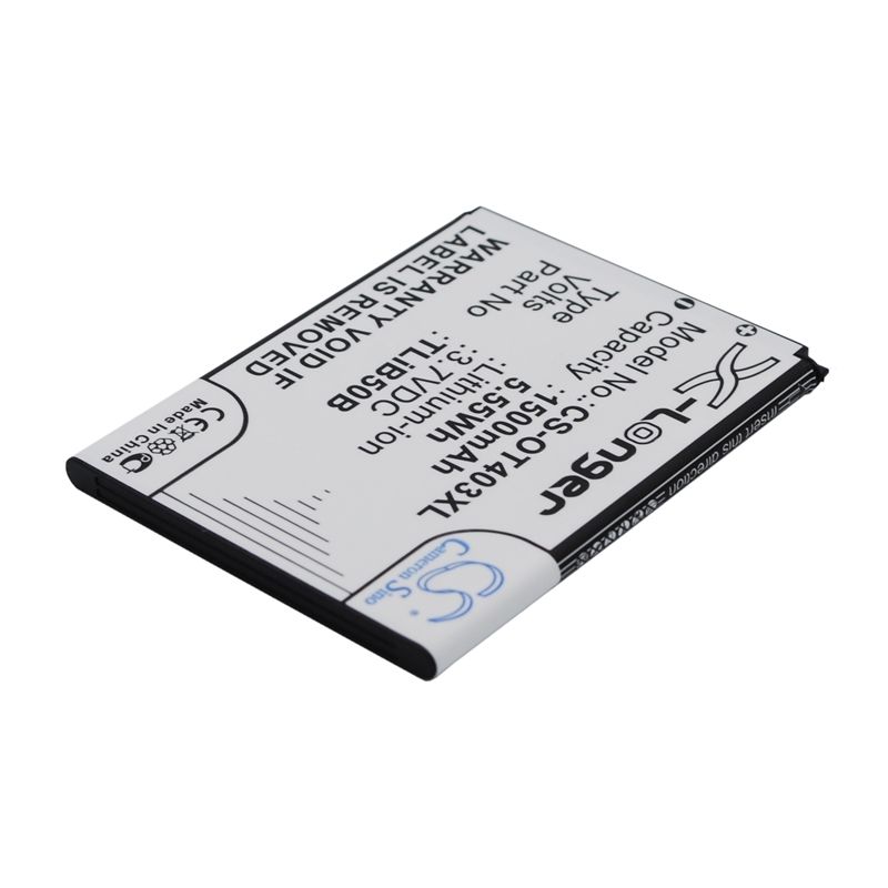 Li-ion Battery fits Alcatel, one touch s pop, one touch s pop dual, ot-4030 3.7V, 1500mAh Mobile & SmartPhone Cameron Sino Technology Limited