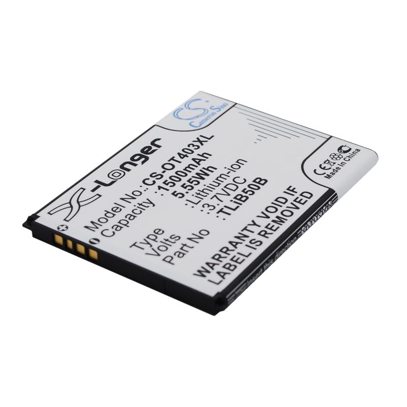 Li-ion Battery fits Alcatel, one touch s pop, one touch s pop dual, ot-4030 3.7V, 1500mAh Mobile & SmartPhone Cameron Sino Technology Limited