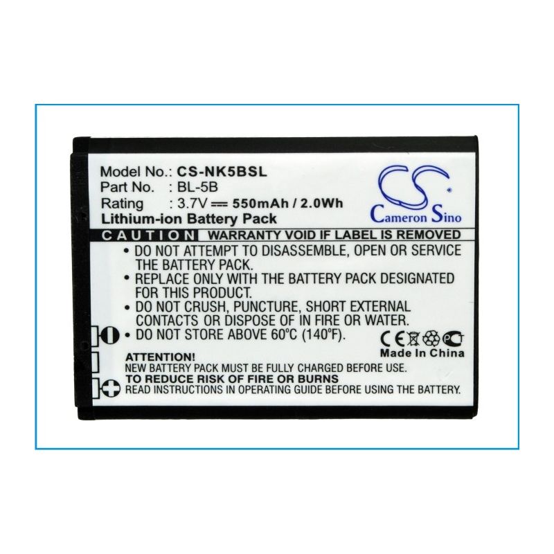 Li-ion Battery Fits Alcatel, One Touch S680, Ot-s680, Blu 3.7v, 550mah Camera Cameron Sino Technology Limited