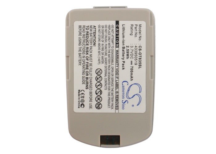 Li-ion Battery fits Alcatel, Ot-825, O-t835 3.7V, 700mAh Mobile & SmartPhone Cameron Sino Technology Limited