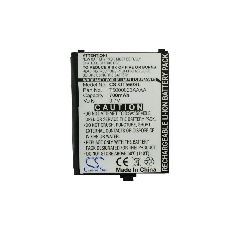 Li-ion Battery fits Alcatel, ot-c550, ot-c550a, ot-c560 3.7V, 700mAh Mobile, SmartPhone Cameron Sino Technology Limited (Suspended)