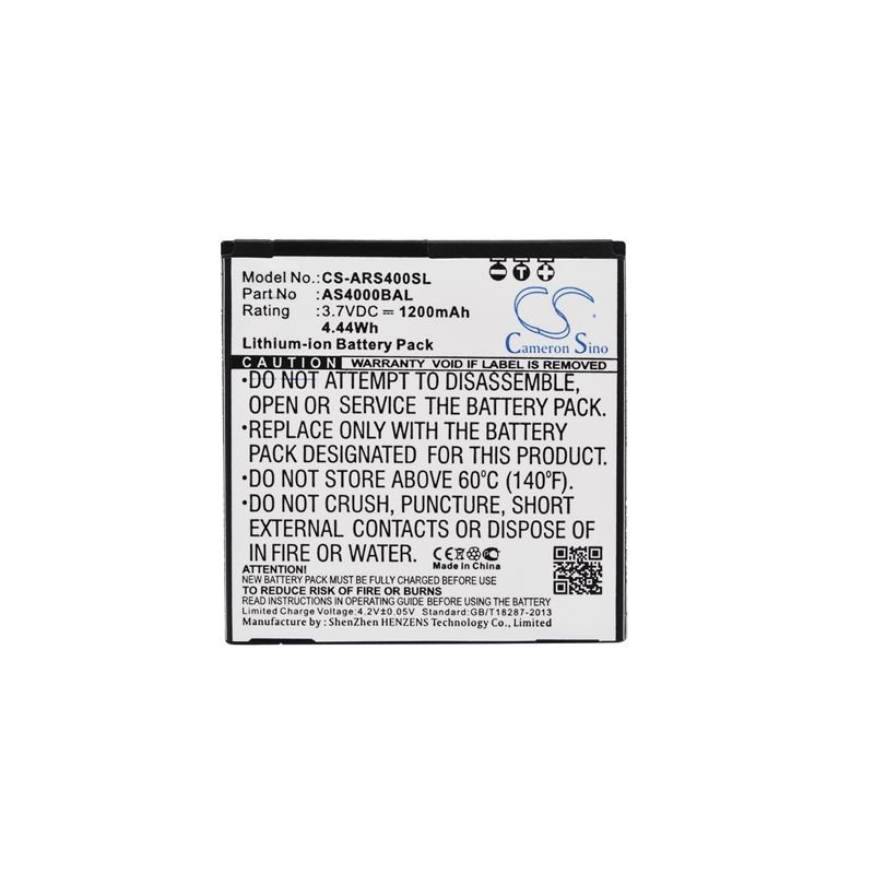 Li-ion Battery fits Aligator, s4000, s4000 dou, s4020 3.7V, 1200mAh Mobile & SmartPhone Cameron Sino Technology Limited
