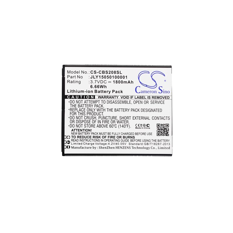 Li-ion Battery fits Alta calidad, b10, cubot, s208 3.7V, 1800mAh Mobile & SmartPhone Cameron Sino Technology Limited