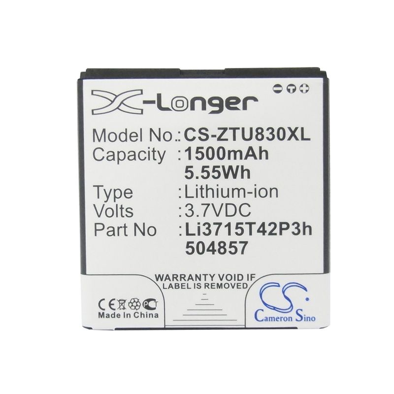 Li-ion Battery fits Amazing, a1, at&t, avail ii 3.7V, 1500mAh Mobile & SmartPhone Cameron Sino Technology Limited