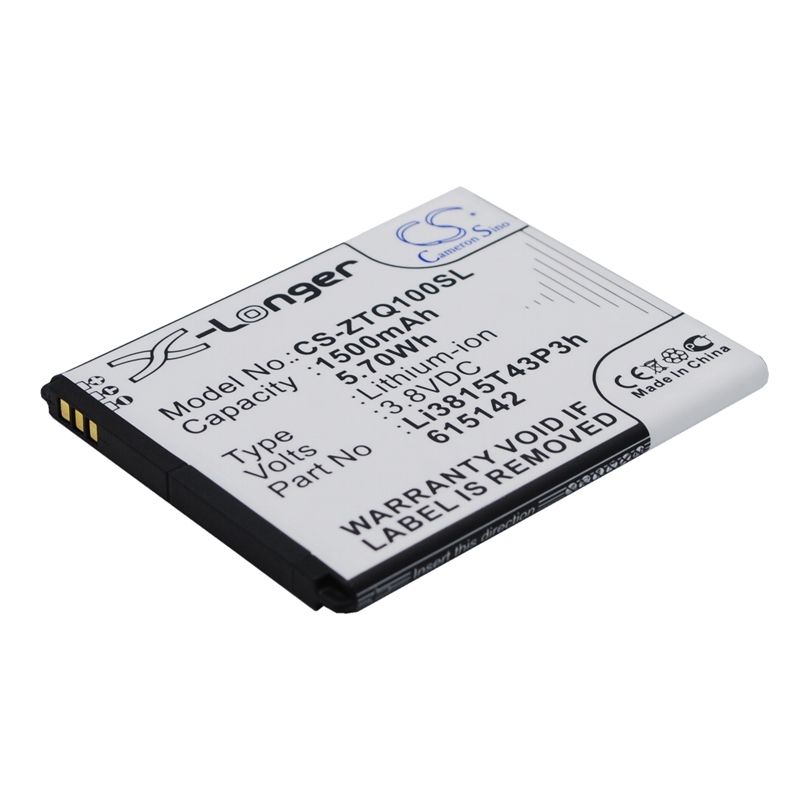 Li-ion Battery fits Amazing, a4c, zte, blade q mini 3.8V, 1500mAh Mobile & SmartPhone Cameron Sino Technology Limited