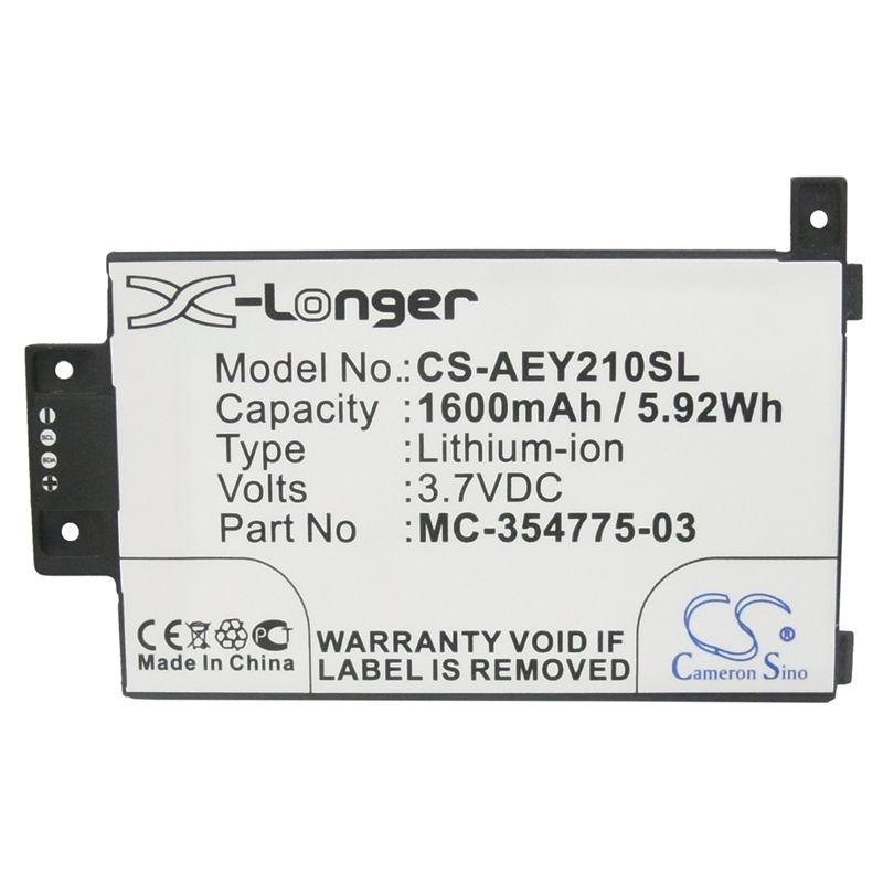 Li-ion Battery Fits Amazon, Ey21, Kindle Paperwhite 2014 Version, Kindle Touch 3g 6" 2014 Version 3.7v, 1600mah E-book & E-reader Cameron Sino Technology Limited