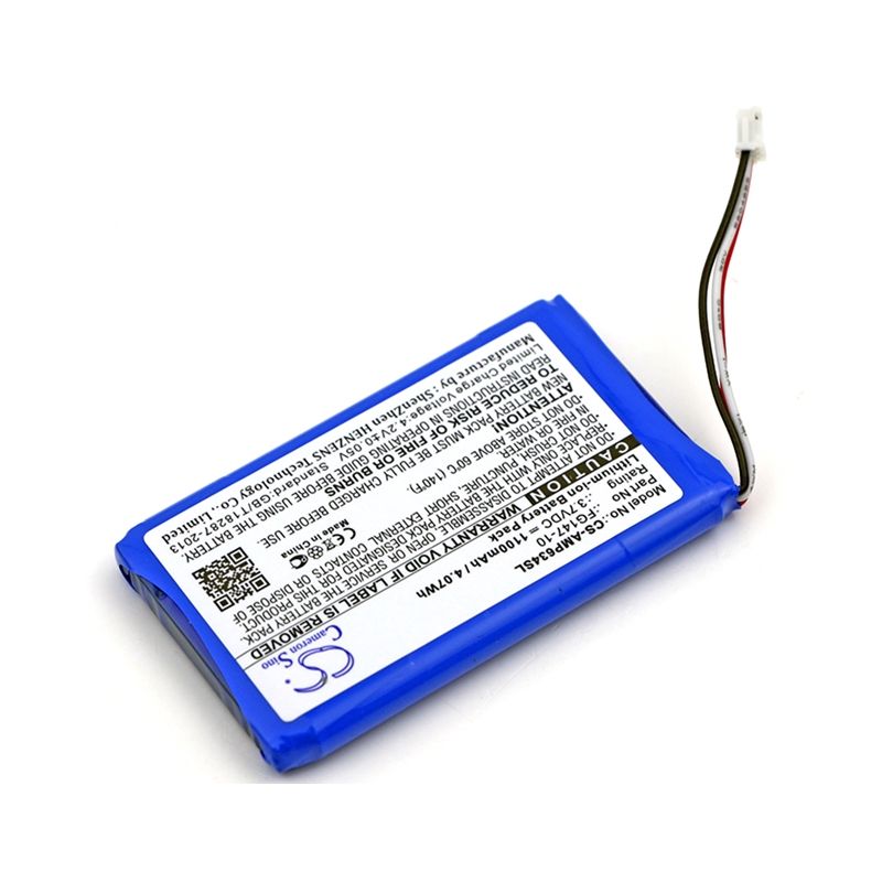 Li-ion Battery Fits Amx, Mio Modero Remote Controls, Rs634, 3.7v, 1100mah Remote Control Cameron Sino Technology Limited