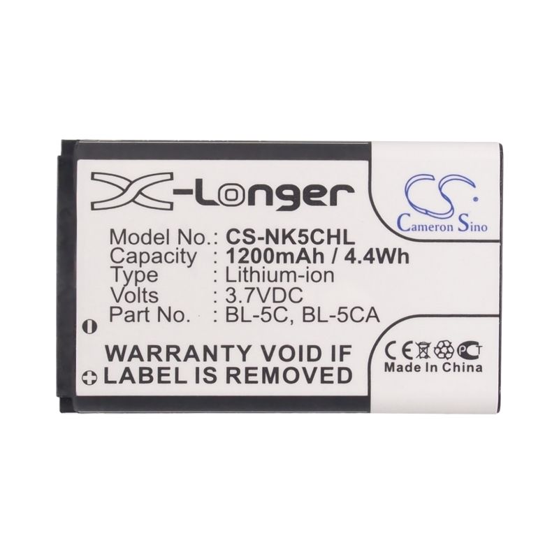 Li-ion Battery fits Anycool, Enjoy W02, Bbk, Vivo I530 3.7V, 1200mAh Barcode Scanner Cameron Sino Technology Limited