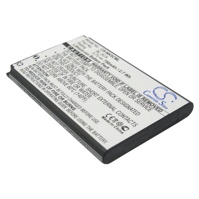Li-ion Battery fits Anycool, Enjoy W02, Bbk, Vivo I530 3.7V, 750mAh Barcode Scanner Cameron Sino Technology Limited