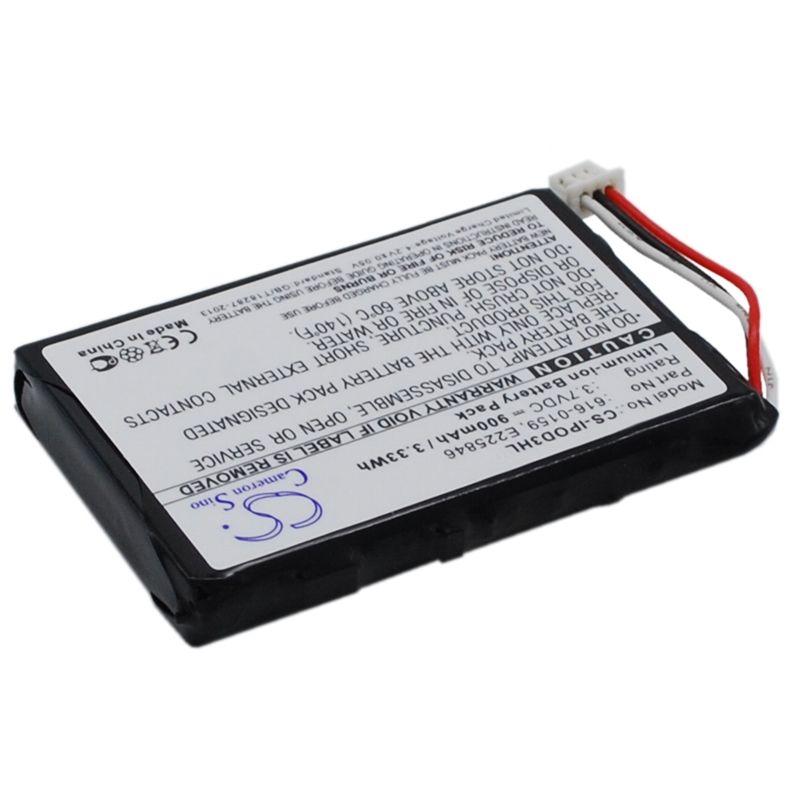 Li-ion Battery fits Apple, Ipod 10gb M8976ll/a, Ipod 15gb M9460ll/a, Ipod 20gb M9244ll/a 3.7V, 900mAh Media Player Cameron Sino Technology Limited