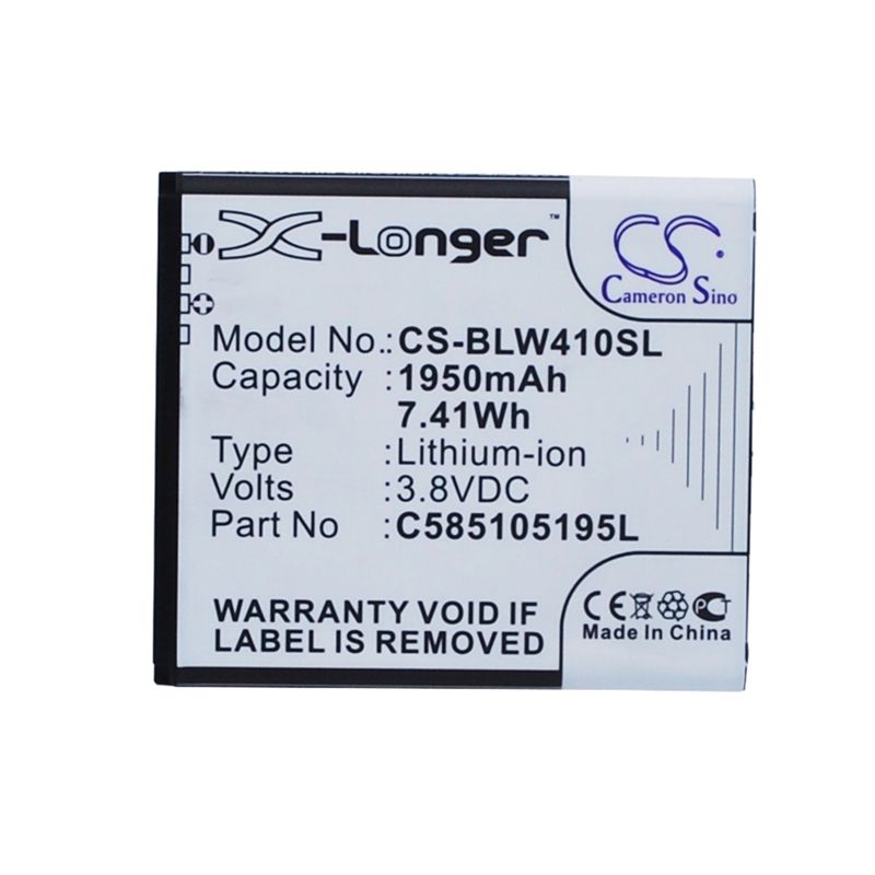 Li-ion Battery Fits Archos, 40 Cesium, Blu, W410 3.8v, 1950mah Mobile & SmartPhone Cameron Sino Technology Limited