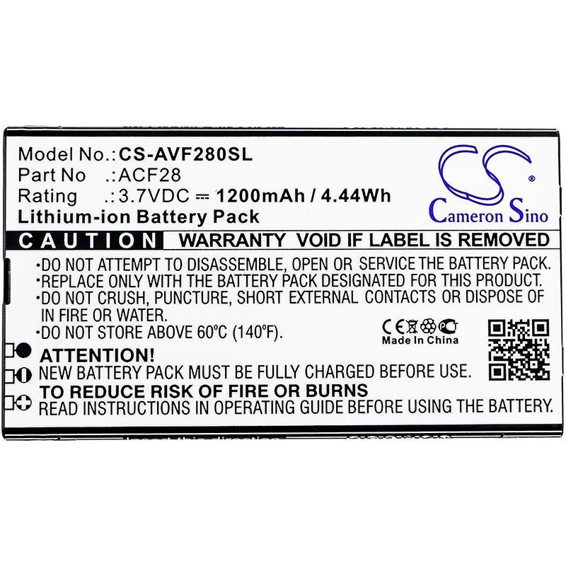 Li-ion Battery fits Archos, f28 3.7V, 1200mAh Communications Cameron Sino Technology Limited (Suspended)
