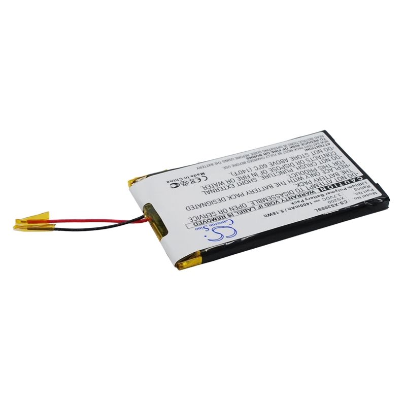 Li-ion Battery fits Archos, Gmini Xs18s, Gmini Xs200, Gmini Xs202 3.7V, 1400mAh Media Player Cameron Sino Technology Limited