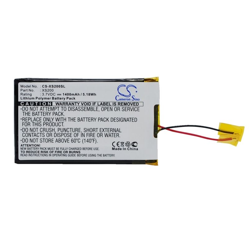Li-ion Battery fits Archos, Gmini Xs18s, Gmini Xs200, Gmini Xs202 3.7V, 1400mAh Media Player Cameron Sino Technology Limited