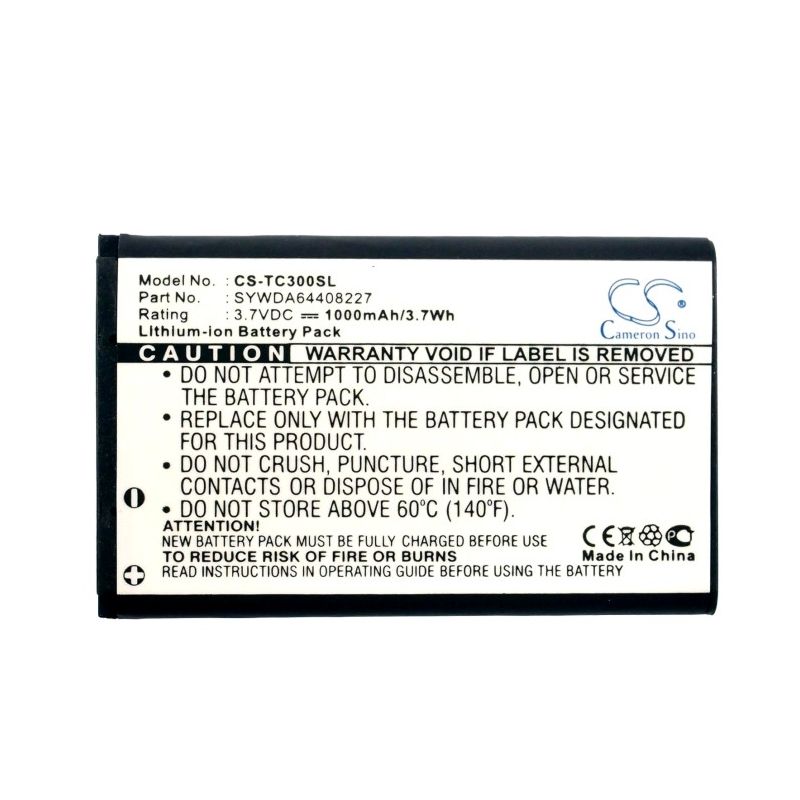 Li-ion Battery fits Arcor, Pirelli Twintel Dp-l10, T-com, Tc300 3.7V, 1000mAh PDA & Pocket PC Cameron Sino Technology Limited