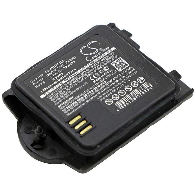 Li-ion Battery fits Ascom, Grade 3, Messenger 9d24 Mkii, Raid2 3.7V, 700mAh Cordless Phone Cameron Sino Technology Limited