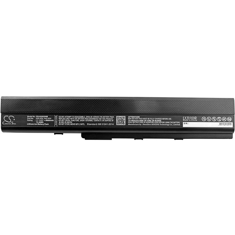 Li-ion Battery fits Asus, 52jc, A40j, A40ja 11.1V, 6600mAh Computer Cameron Sino Technology Limited